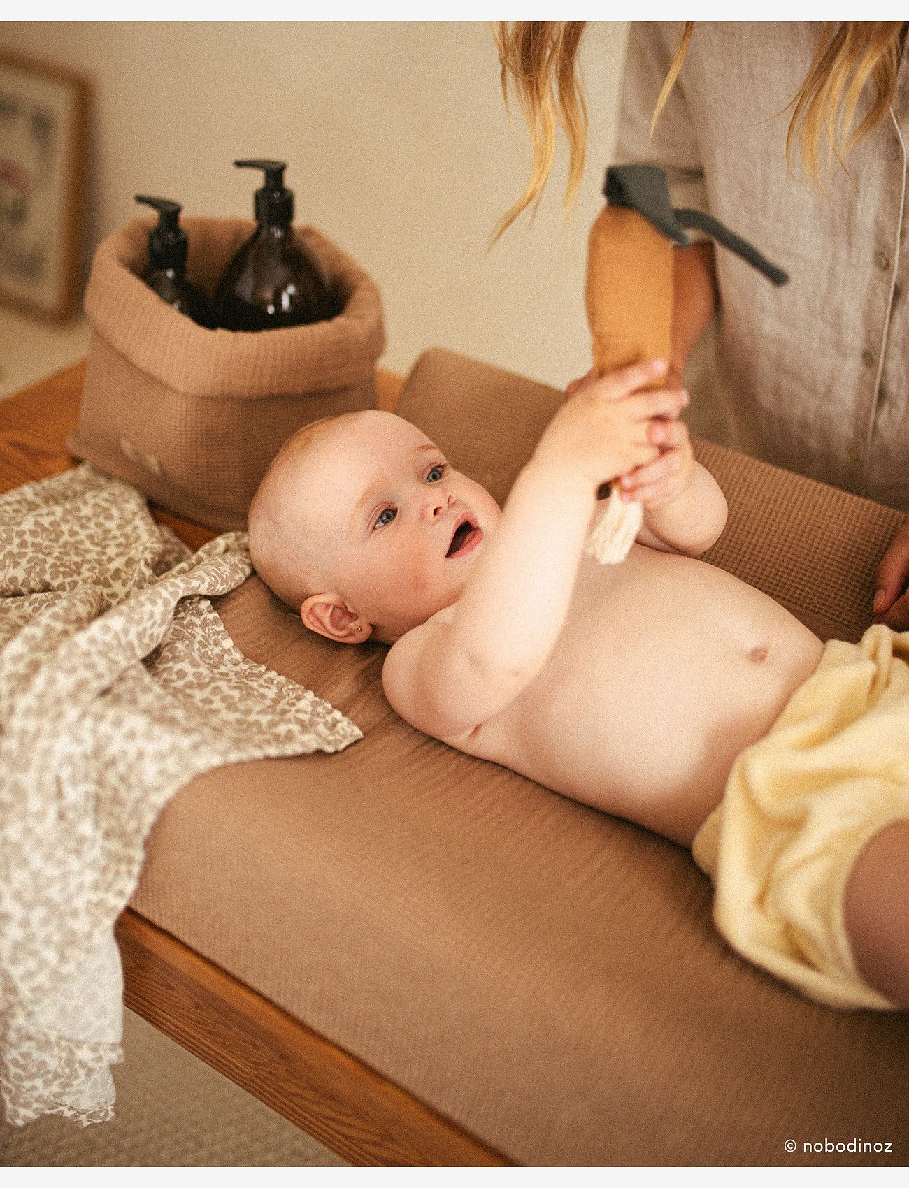 NOBODINOZ - WABI SABI BASKET 20X18 - förvaringskorgar - sesame - 1