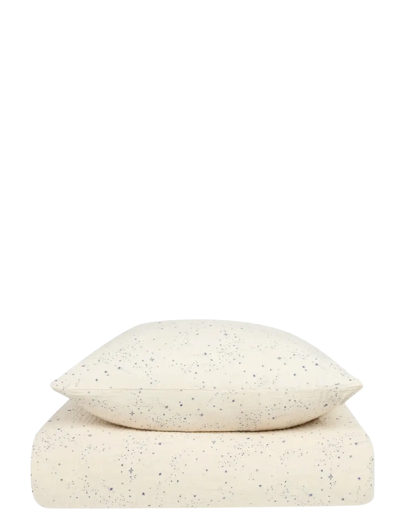 NOBODINOZ Kid duvet cover set in washed double muslin Wabi-Sabi - App deal - BLUE MILKY WAY / cream