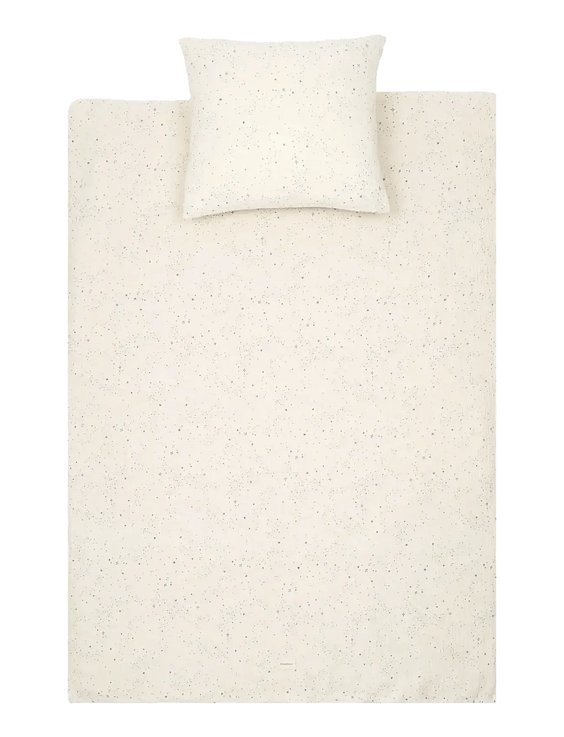 NOBODINOZ - Kid duvet cover set in washed double muslin Wabi-Sabi - bettwäsche-set - blue milky way - 1