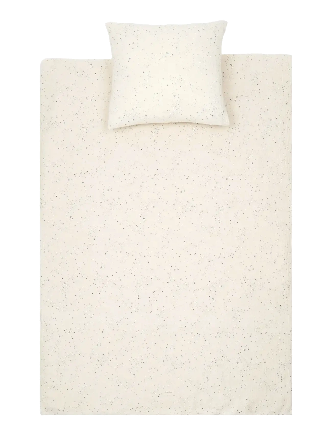 NOBODINOZ - Kid duvet cover set in washed double muslin Wabi-Sabi - parures de lit - blue milky way - 1