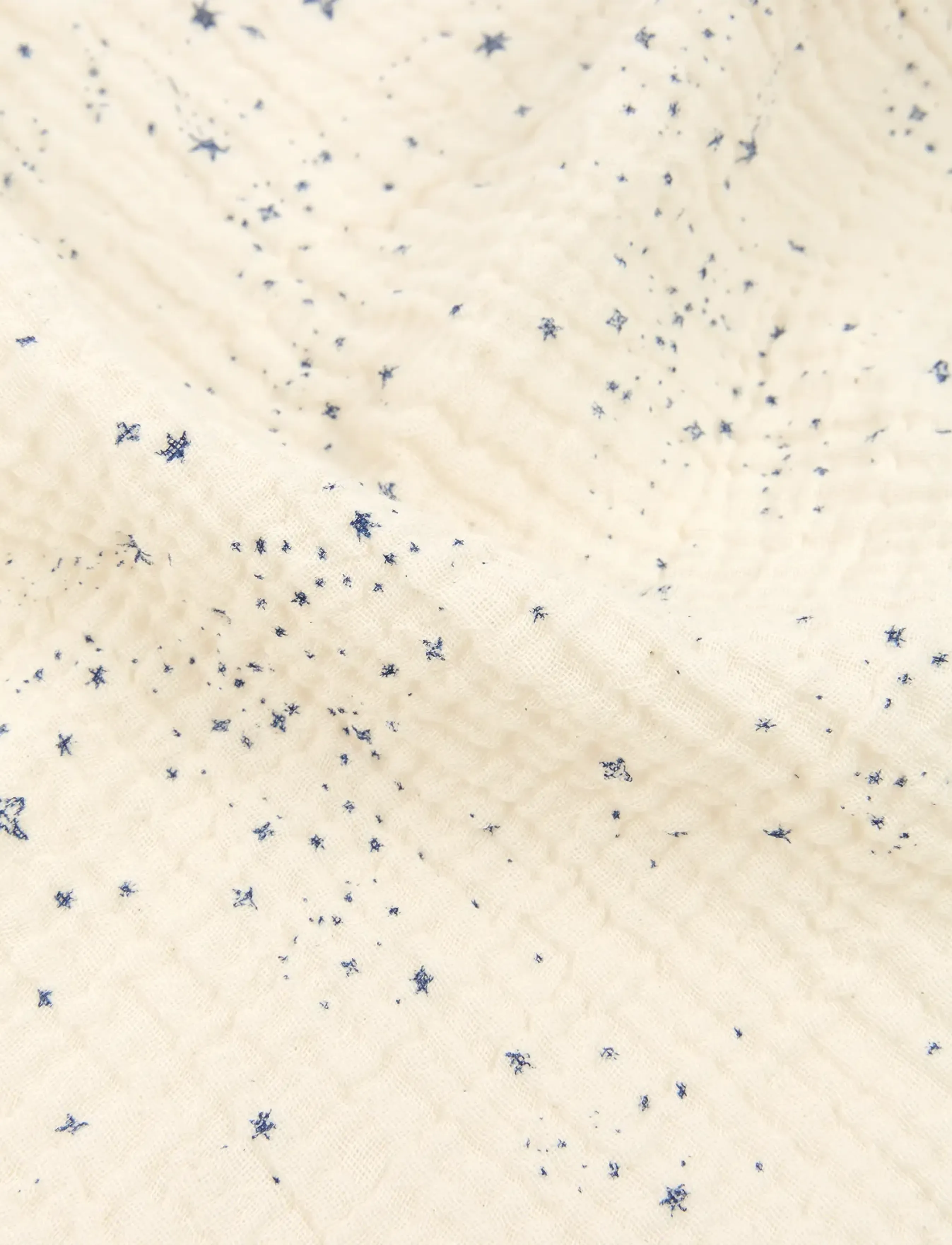 NOBODINOZ - Kid duvet cover set in washed double muslin Wabi-Sabi - parures de lit - blue milky way - 3