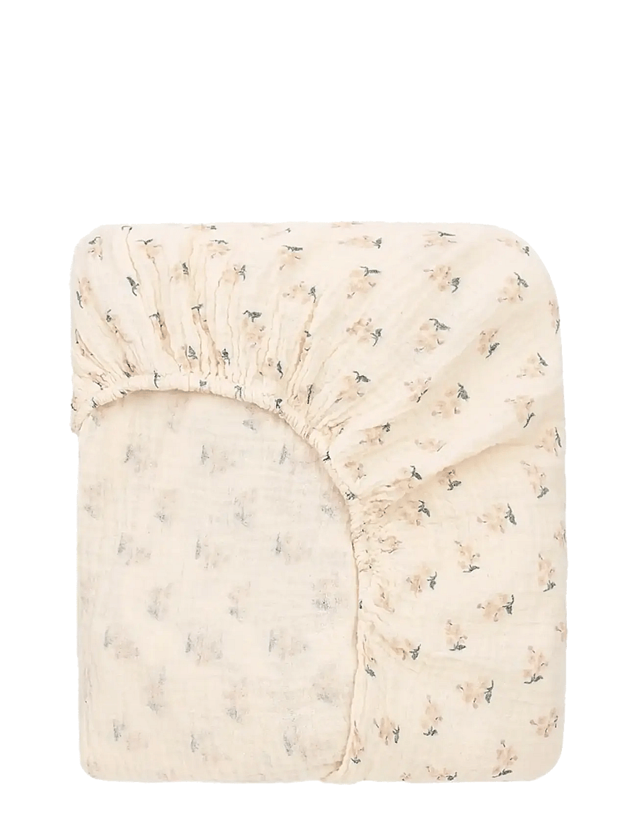 NOBODINOZ - Baby fitted sheet in washed double muslin Wabi-Sabi - babynests - darling - 0