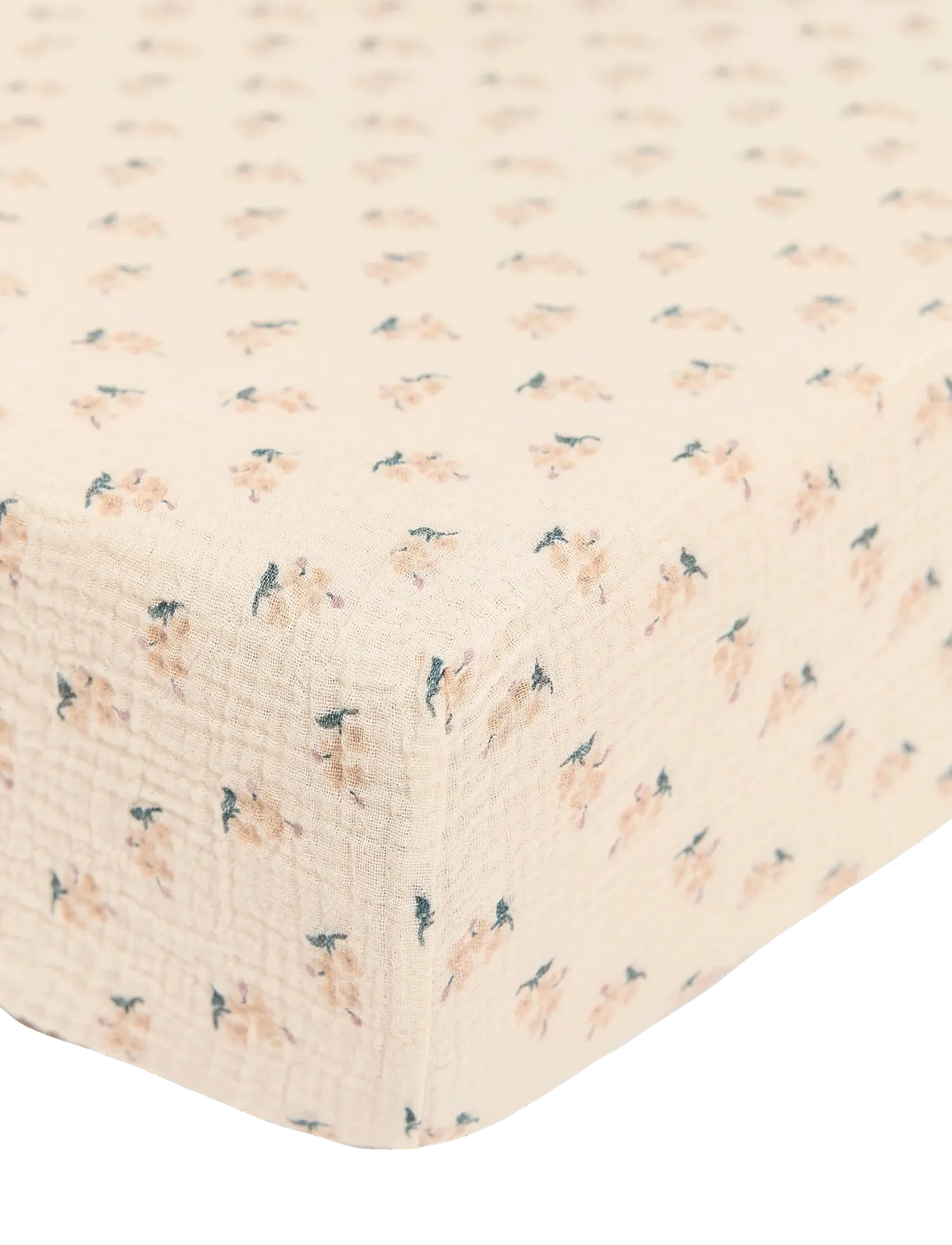 NOBODINOZ - Baby fitted sheet in washed double muslin Wabi-Sabi - babynest - darling - 1