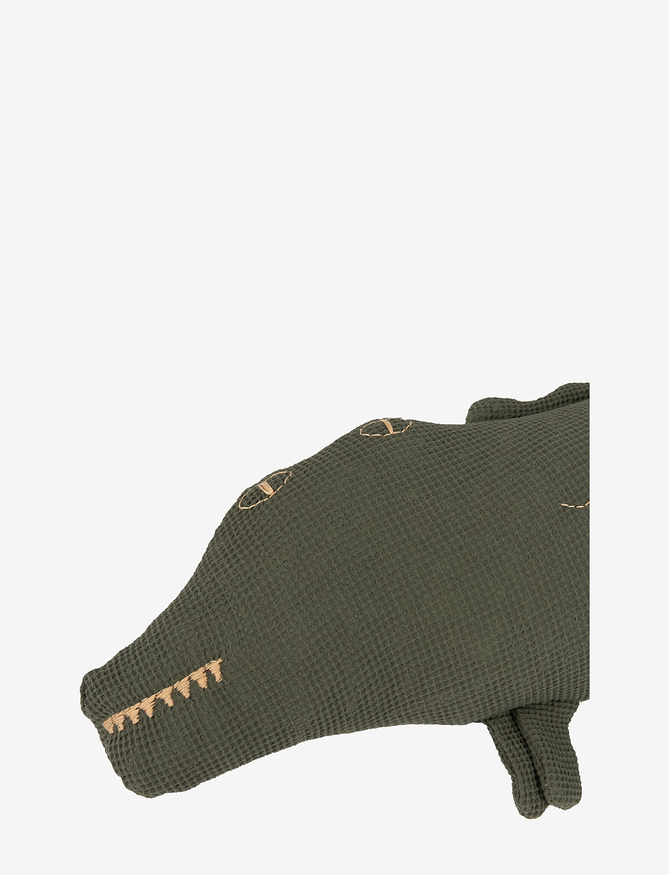 NOBODINOZ - WABI SABI CROCODILE CUSHION 72X22X10 - throw pillows - vetiver - 1