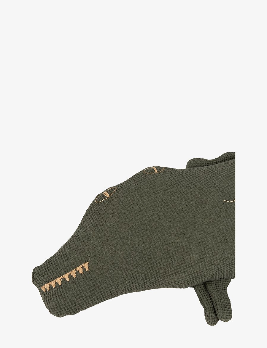 NOBODINOZ - WABI SABI CROCODILE CUSHION 72X22X10 - prydnadskuddar - vetiver - 1