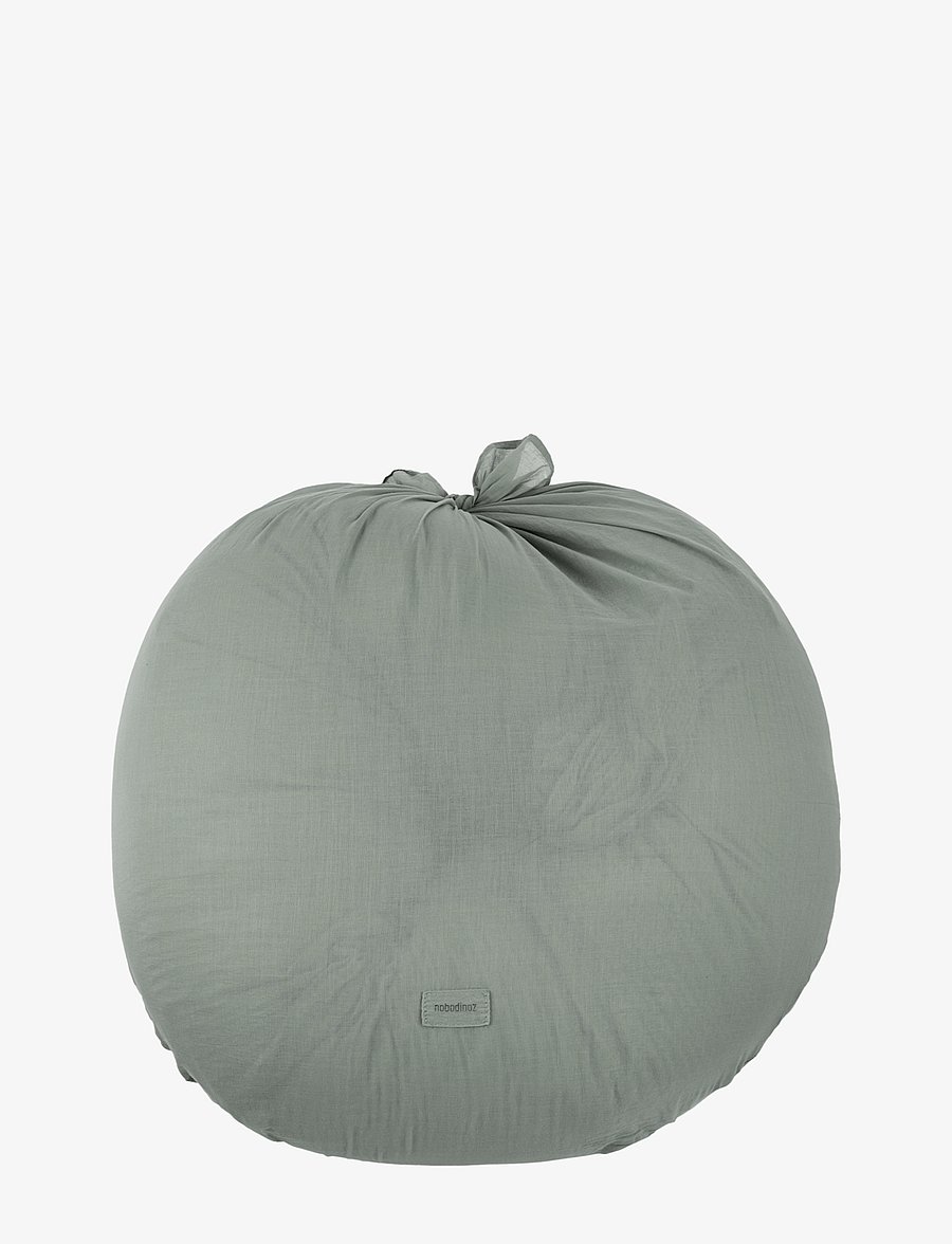NOBODINOZ - Maternity pillow in washed double muslin Wabi-Sabi - ammepuder - azure - 3