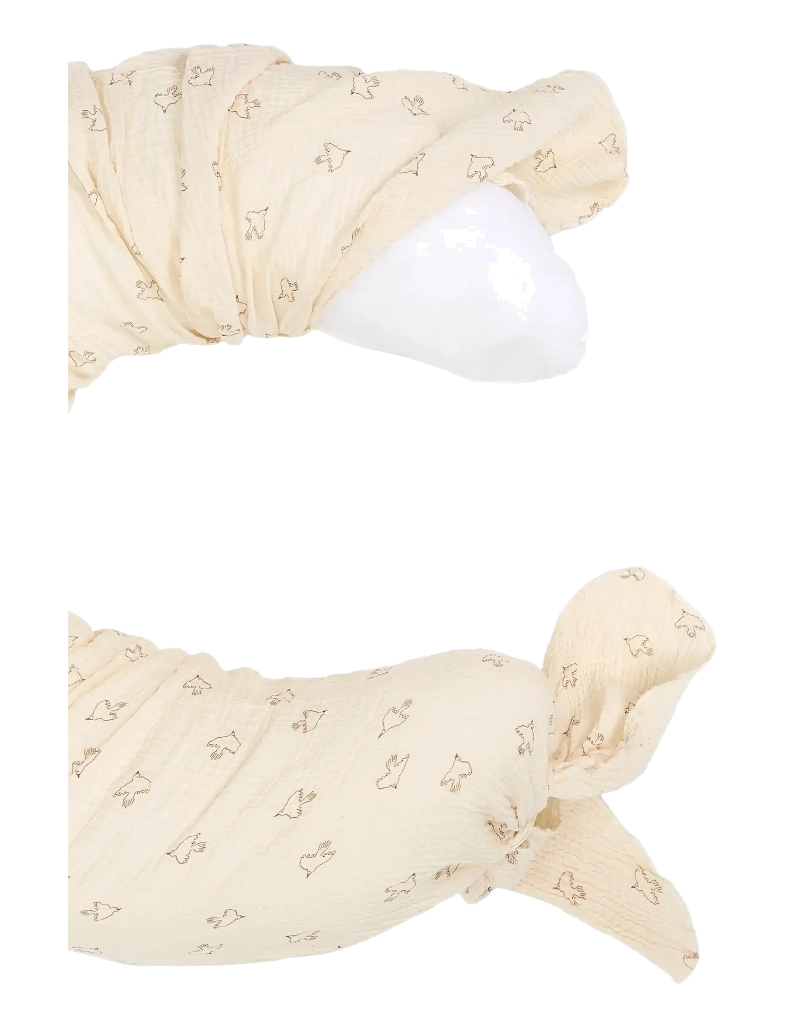 NOBODINOZ - WABI SABI MATERNITY PILLOW 225X35 - ammepuder - brown hoshi birds - 1