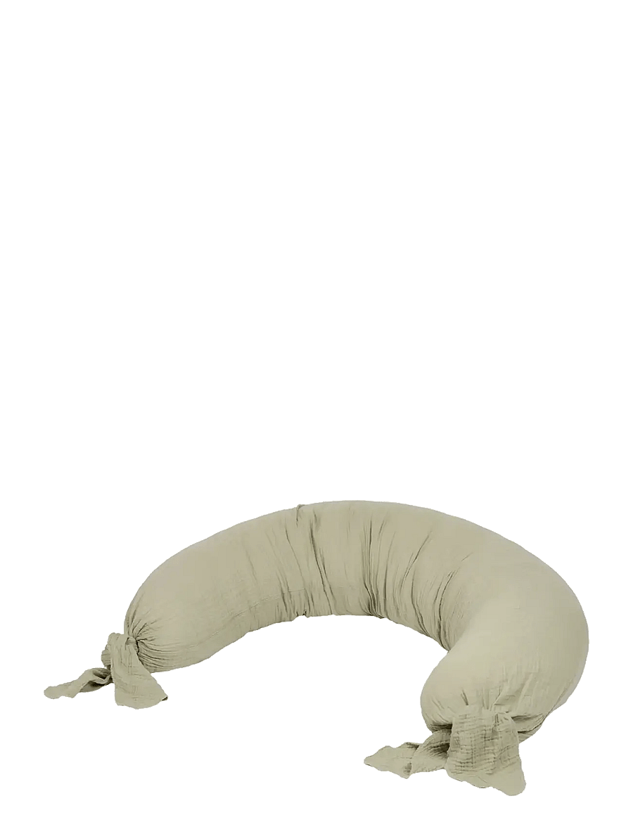 NOBODINOZ - Maternity pillow in washed double muslin Wabi-Sabi - ammepuder - green matcha - 0