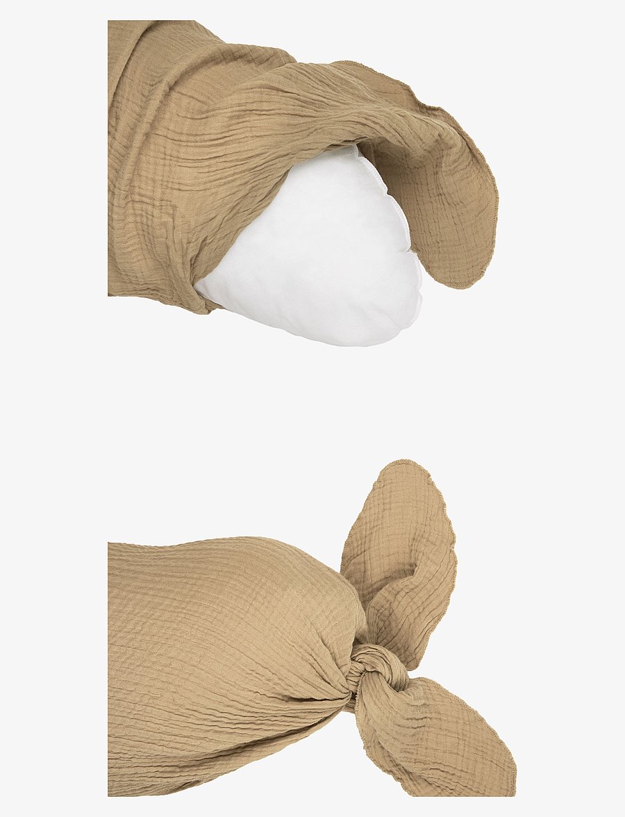 NOBODINOZ - Maternity pillow in washed double muslin Wabi-Sabi - ammepuder - sesame - 1