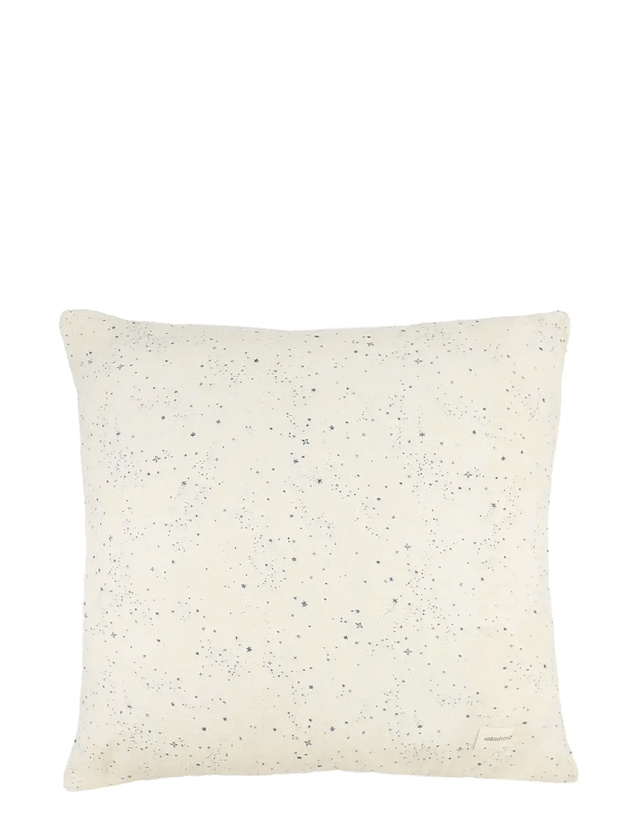 NOBODINOZ - Pillow case in washed double muslin 60 x 60 cm Wabi-Sabi - coucher - blue milky way - 0