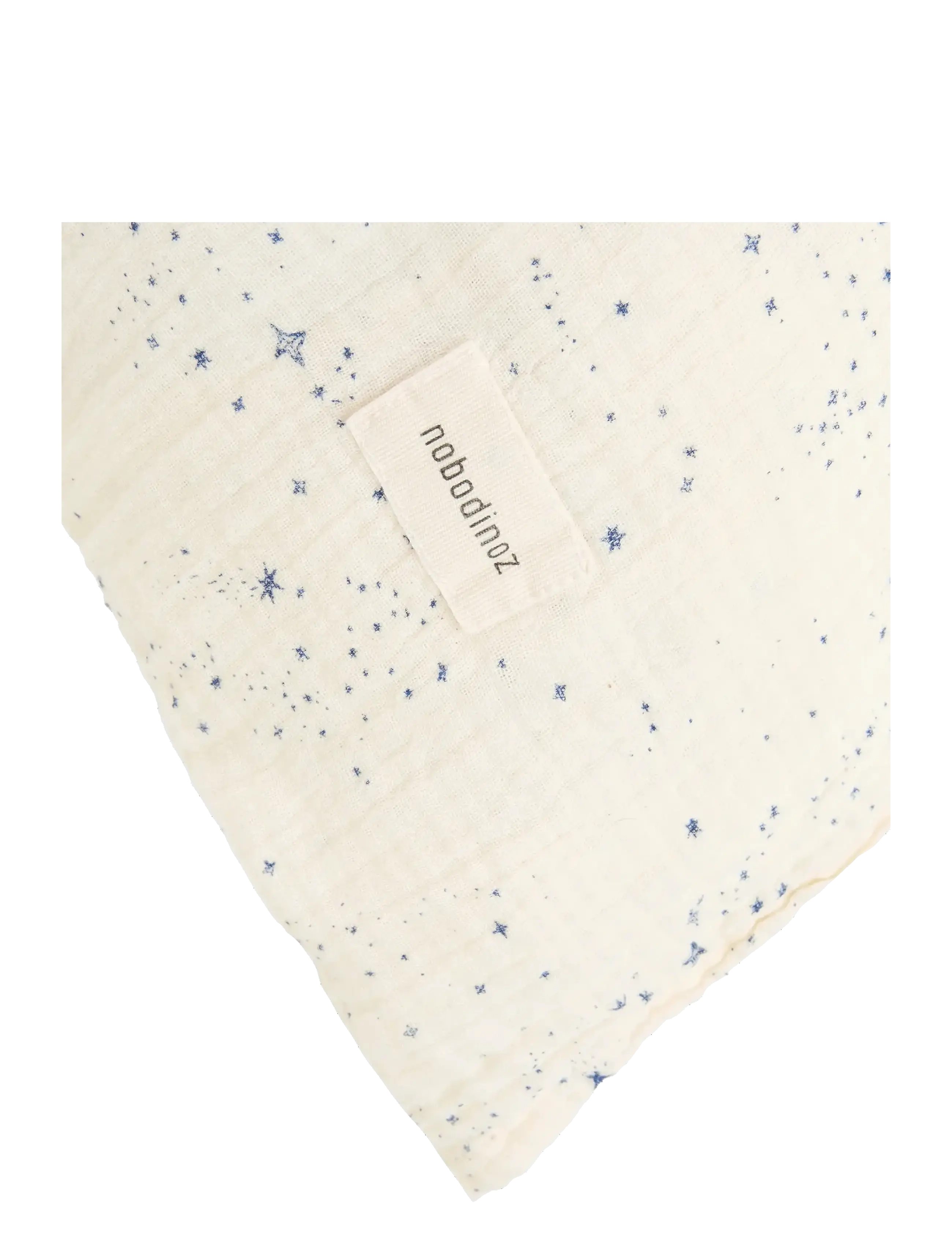 NOBODINOZ - Pillow case in washed double muslin 60 x 60 cm Wabi-Sabi - coucher - blue milky way - 1