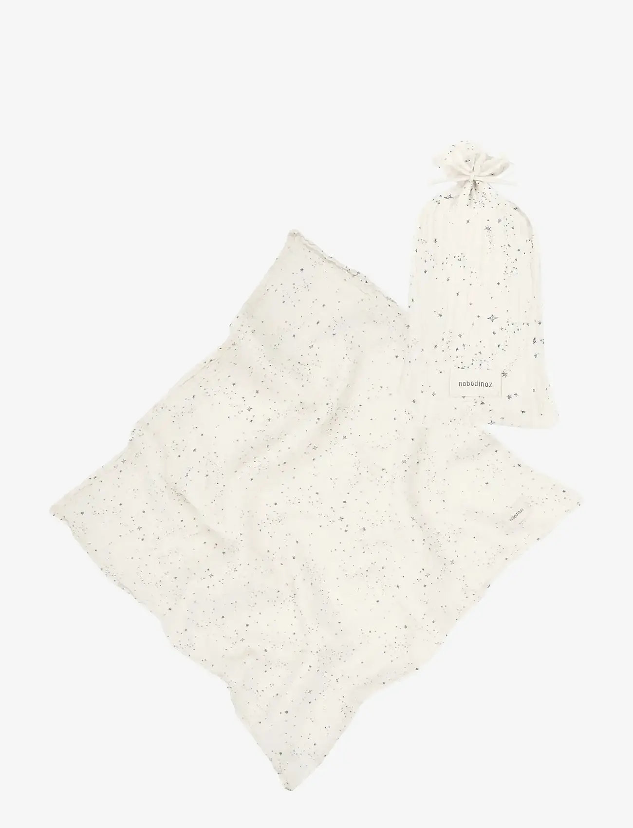 NOBODINOZ - Swaddle in washed double muslin Wabi-Sabi - musliinist lapid - blue milky way - 0