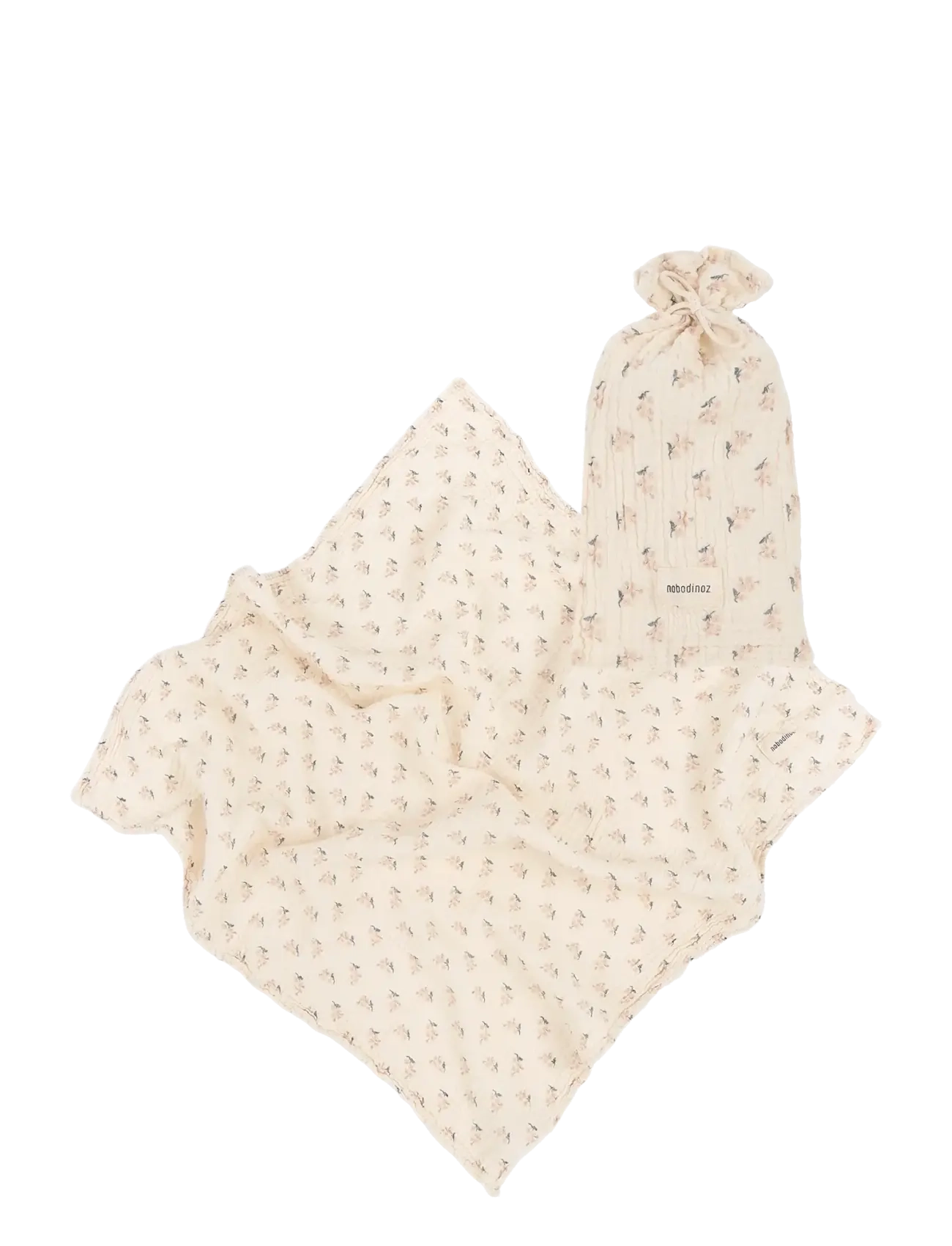 NOBODINOZ Swaddle In Washed Double Muslin Wabi-Sabi, 70X70X1 cm, Muslins, Creme - Cloths, Kinder