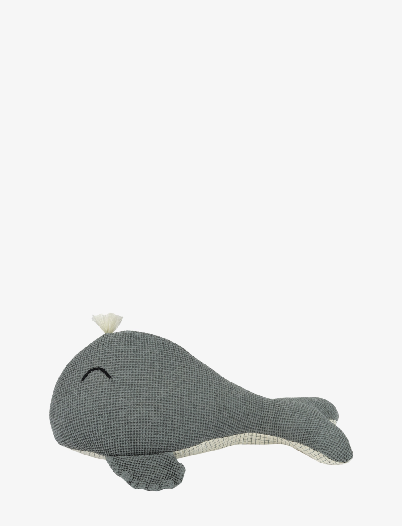 NOBODINOZ Wabi Sabi Whale Cushion 42X20X15, One Size, Soft Spielzeug, Blau - Stuffed Animals, Kinder