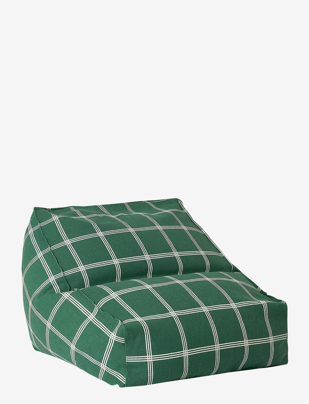 NOBODINOZ - VIBES ARMCHAIR BEAN BAG 74X40X60 - stole - green white windowpane - 0