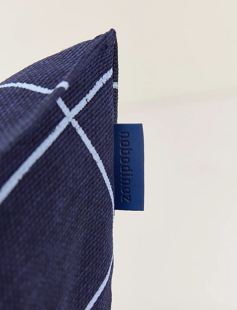 NOBODINOZ - Armchair beanbag - kid size - Vibes - stühle - navy blue grid - 2