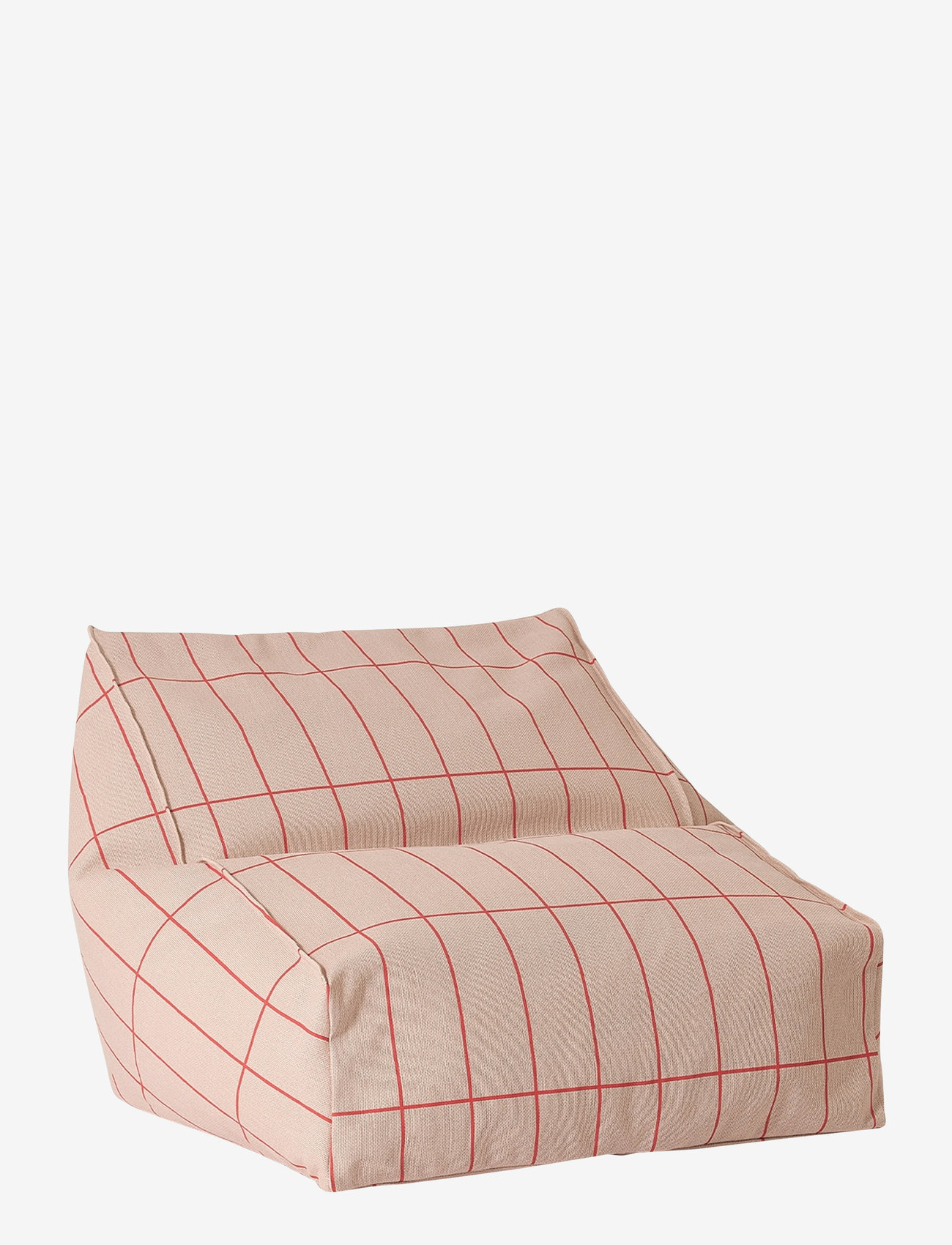 NOBODINOZ - VIBES ARMCHAIR BEAN BAG 74X40X60 - stühle - pink red grid - 0