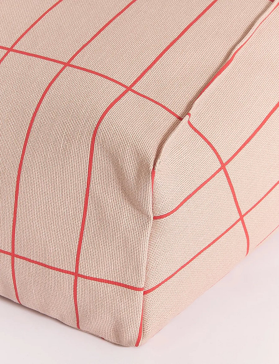 NOBODINOZ - Armchair beanbag - kid size - Vibes - stühle - pink red grid - 1