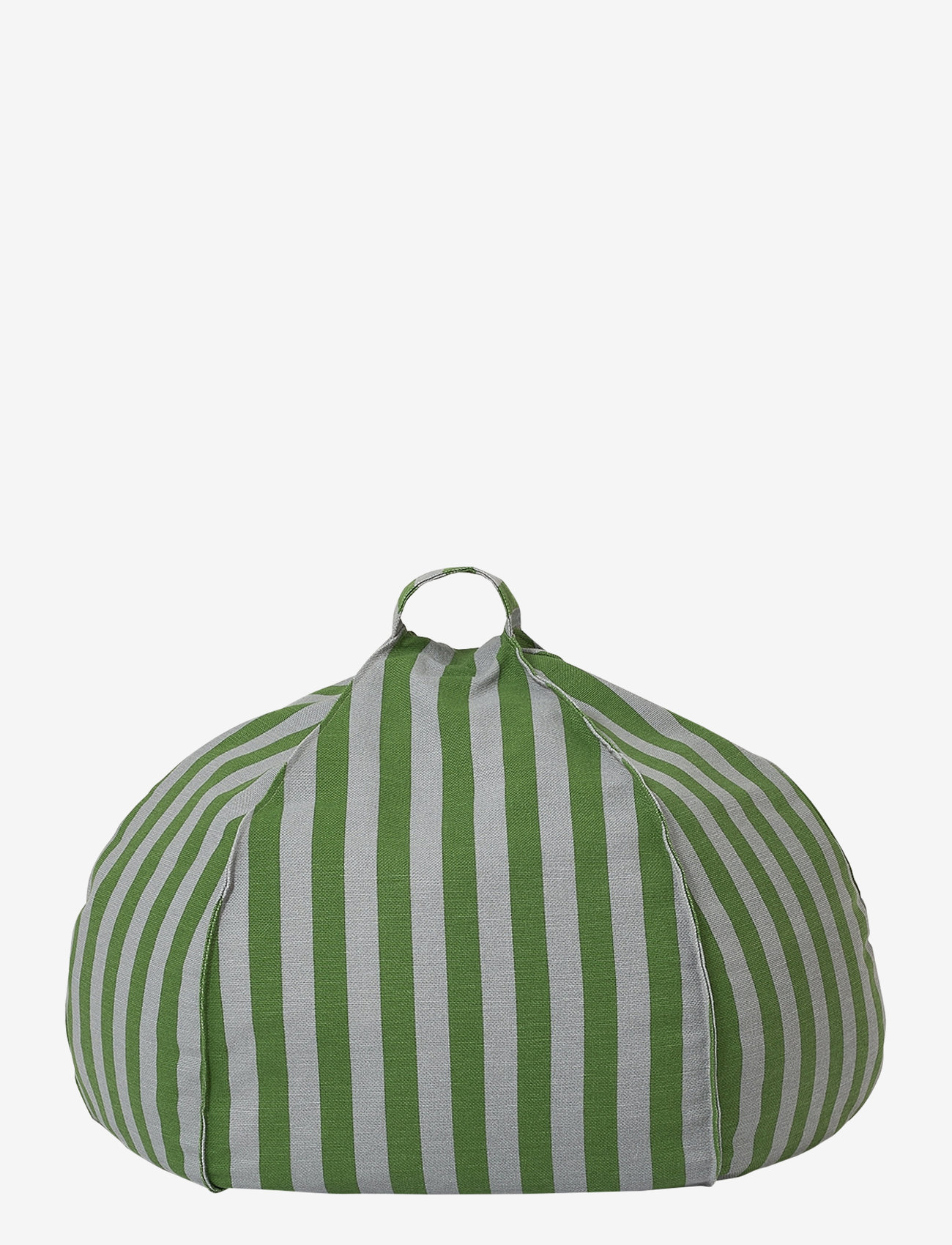 NOBODINOZ - VIBES ROUND BEAN BAG 70X30 - pouffes & armchairs - green blue stripes - 1