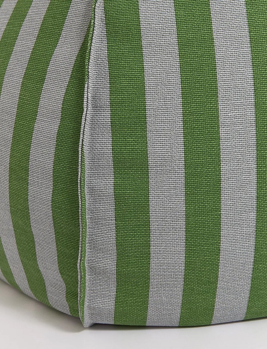 NOBODINOZ - VIBES ROUND BEAN BAG 70X30 - puffer og lænestole - green blue stripes - 2