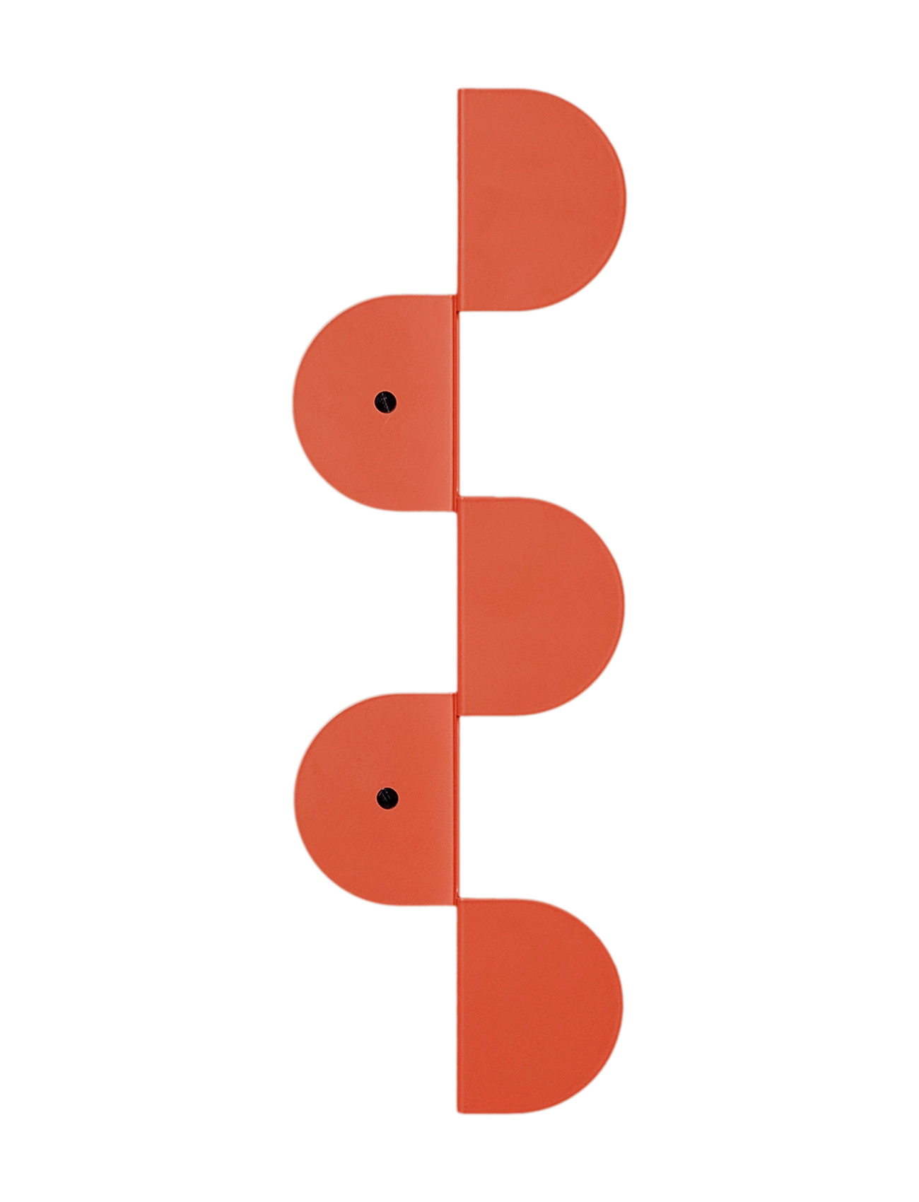 NOBODINOZ - STEEL WALL COAT RACK 37X12X4 - hyllor - burnt red - 2