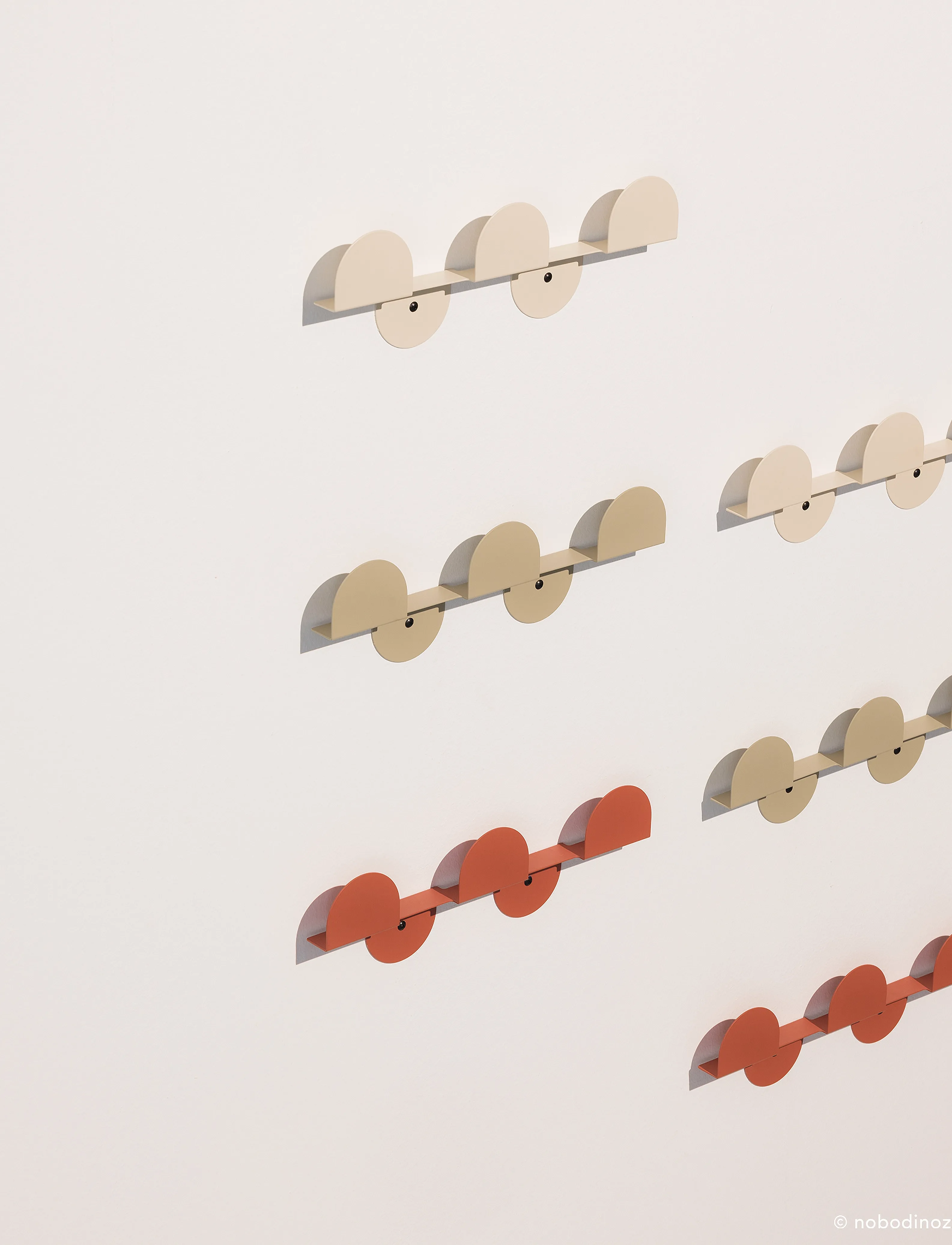 NOBODINOZ - STEEL WALL COAT RACK 37X12X4 - Étagères - green tea - 2