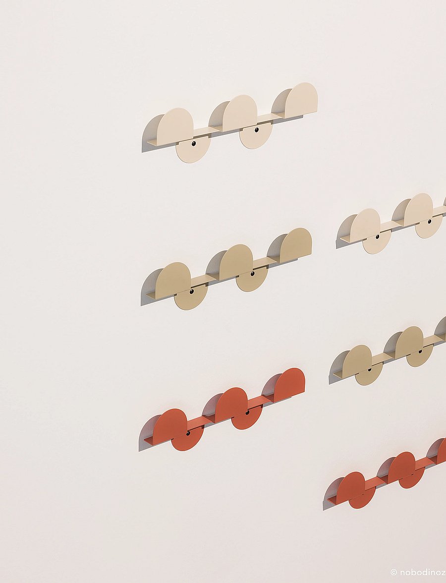 NOBODINOZ - STEEL WALL COAT RACK 37X12X4 - Étagères - green tea - 2