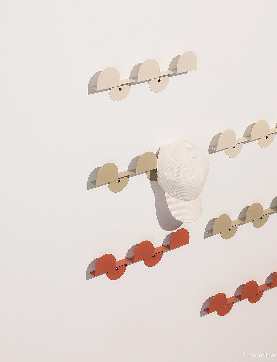 NOBODINOZ - STEEL WALL COAT RACK 37X12X4 - Étagères - green tea - 3