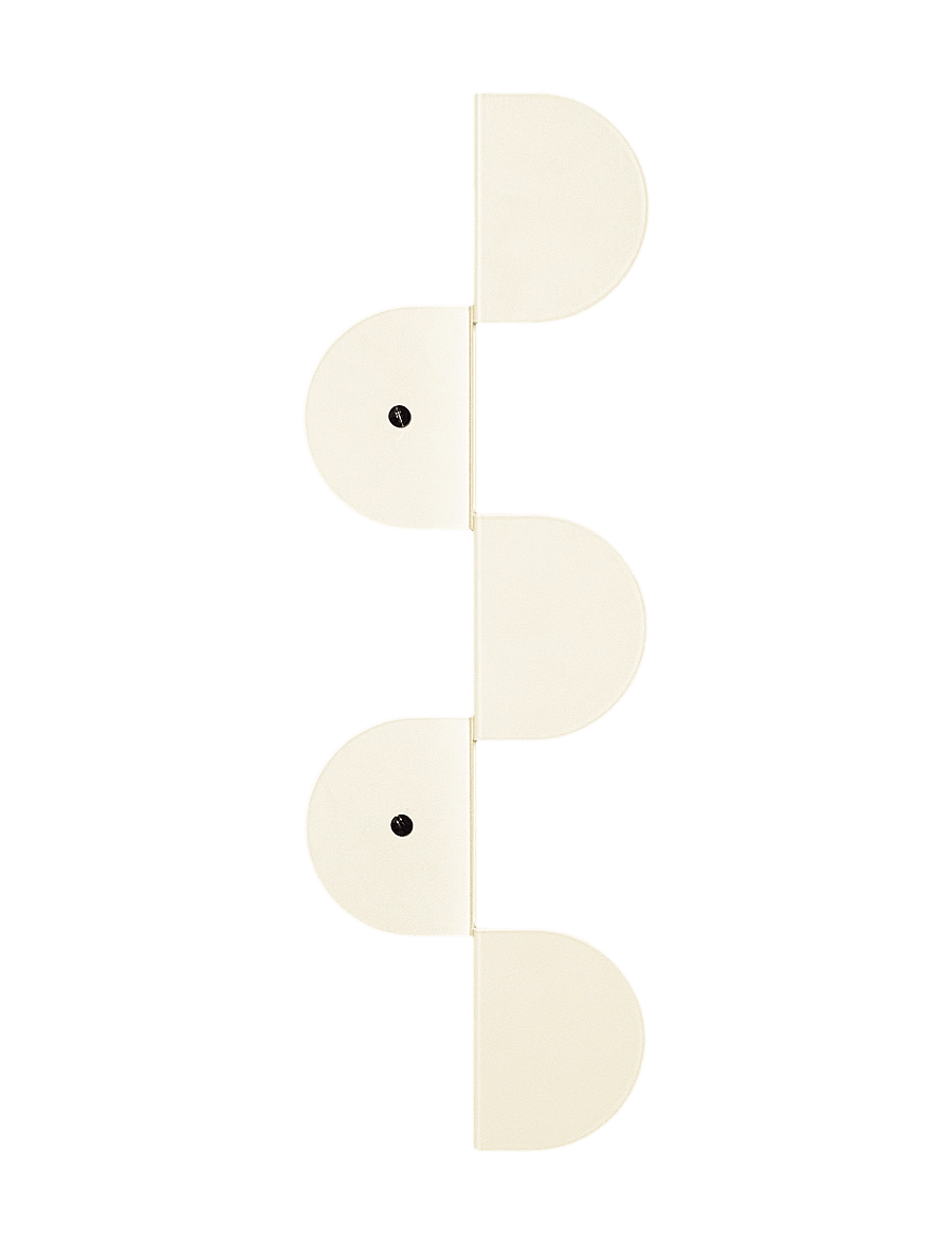 NOBODINOZ - STEEL WALL COAT RACK 37X12X4 - regale - ivory - 1