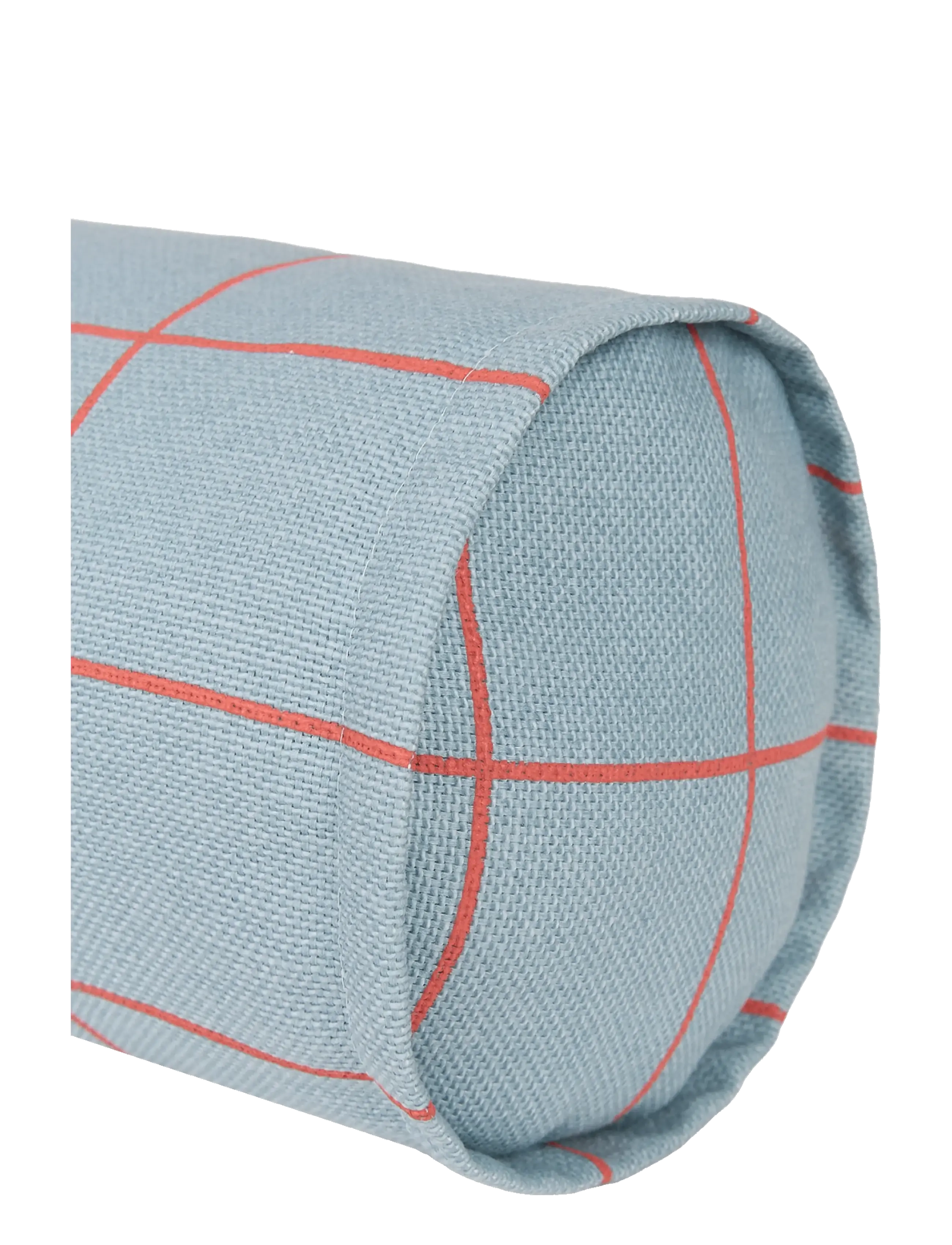 NOBODINOZ - Cylinder cushion Vibes - throw pillows - blue red grid - 2