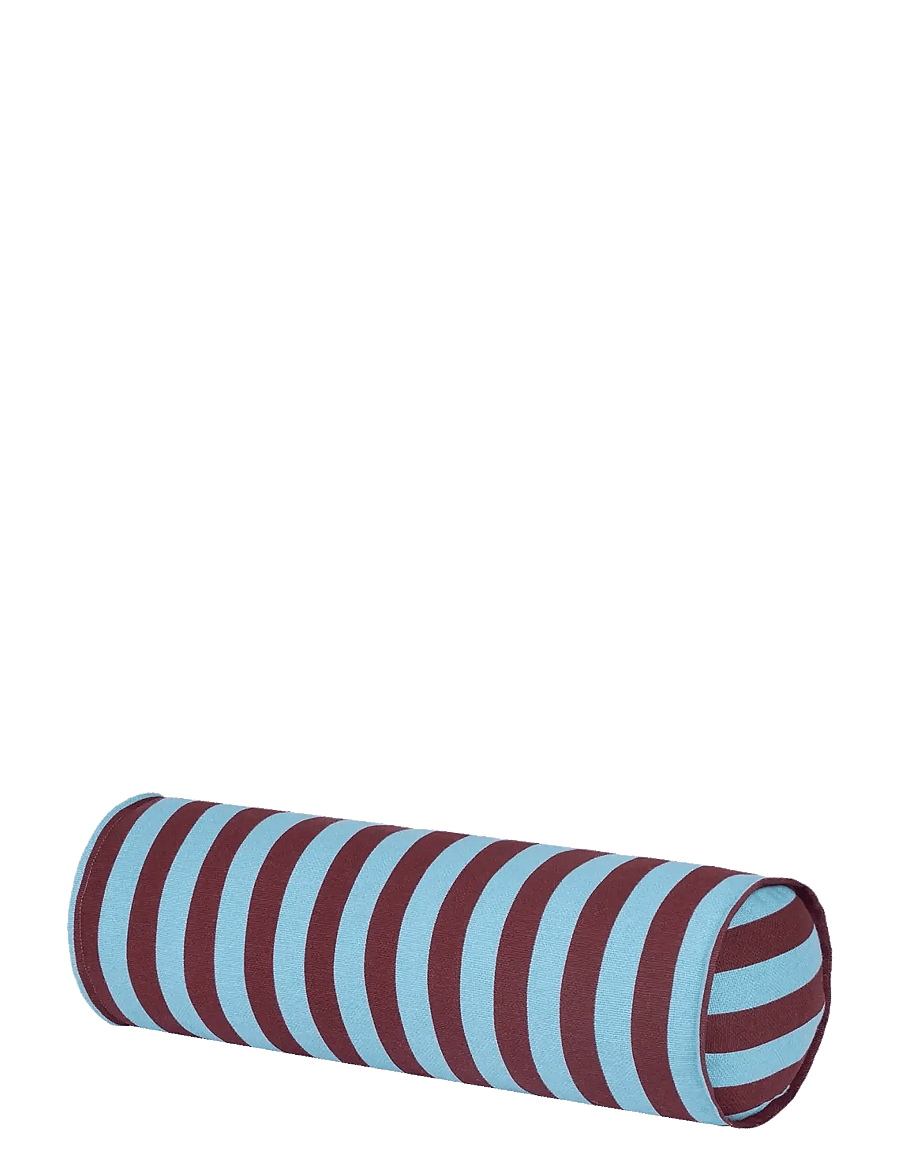 NOBODINOZ - Cylinder cushion Vibes - koristetyynyt - burgundy blue stripes - 0