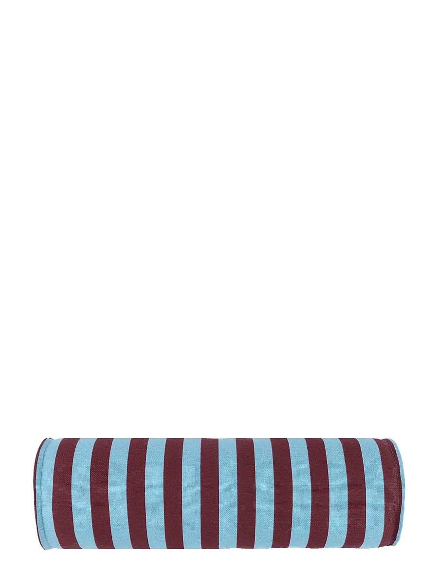 NOBODINOZ - Cylinder cushion Vibes - koristetyynyt - burgundy blue stripes - 1