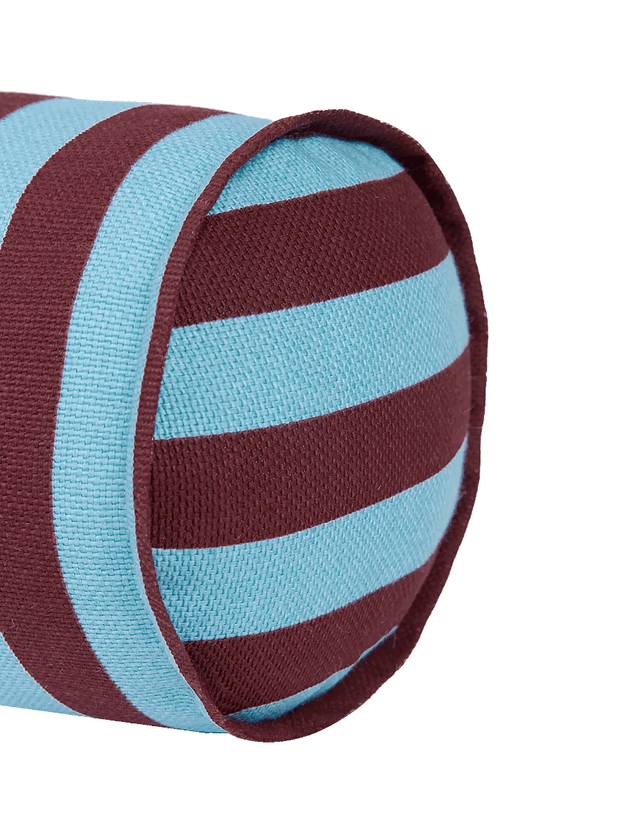 NOBODINOZ - Cylinder cushion Vibes - koristetyynyt - burgundy blue stripes - 2