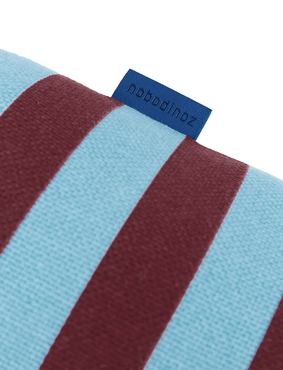 NOBODINOZ - Cylinder cushion Vibes - koristetyynyt - burgundy blue stripes - 3