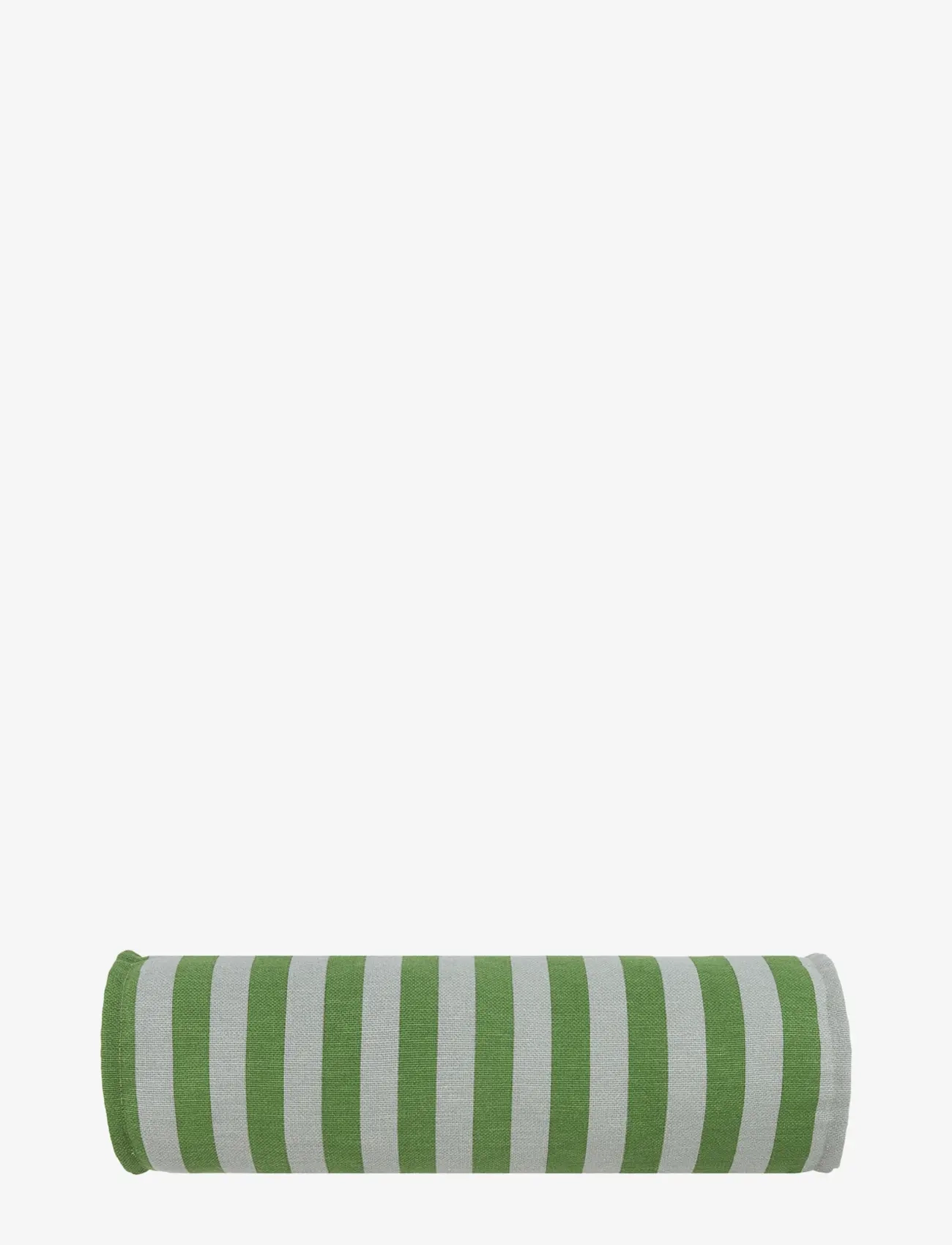 NOBODINOZ - VIBES CYLINDER CUSHION 50X18 - throw pillows - green blue stripes - 1