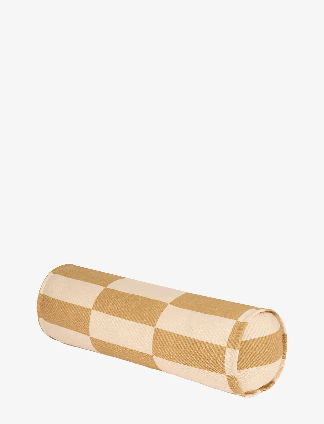 NOBODINOZ - VIBES CYLINDER CUSHION 50X18 - throw pillows - mustard and sand tiles - 0