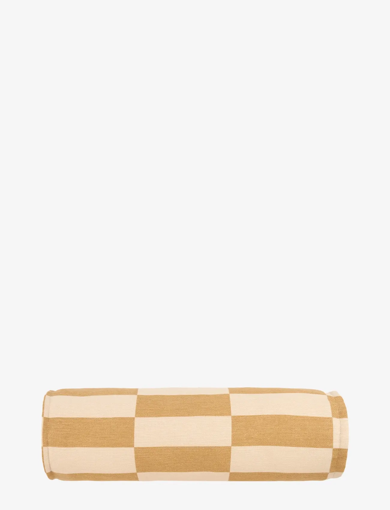 NOBODINOZ - VIBES CYLINDER CUSHION 50X18 - coussins décoratifs - mustard and sand tiles - 1