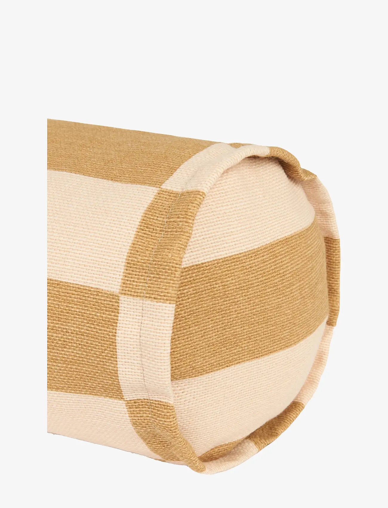 NOBODINOZ - VIBES CYLINDER CUSHION 50X18 - throw pillows - mustard and sand tiles - 2