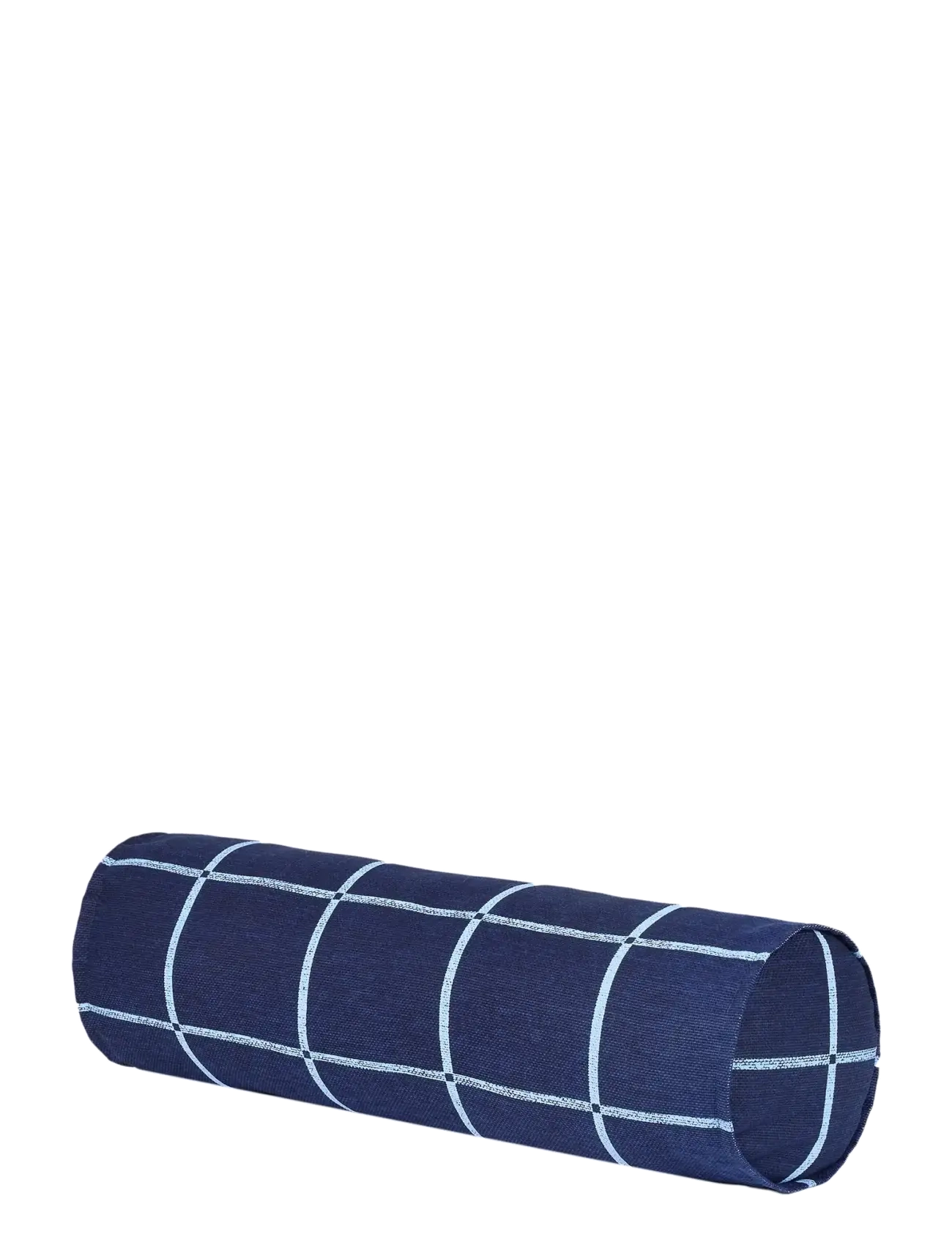 NOBODINOZ VIBES CYLINDER CUSHION 50X18 - Kids home - NAVY BLUE WINDOWPANE / navy