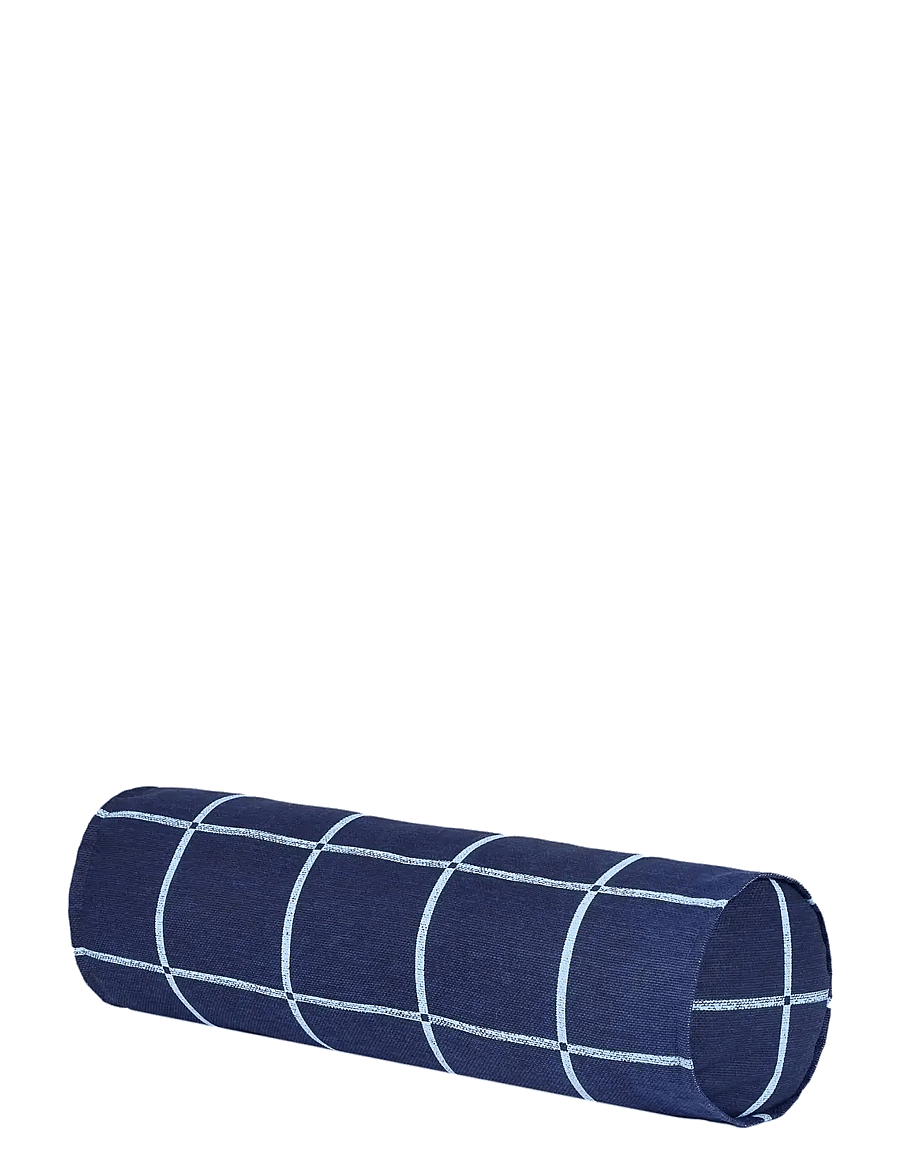 NOBODINOZ - Cylinder cushion Vibes - pyntepuder - navy blue windowpane - 0