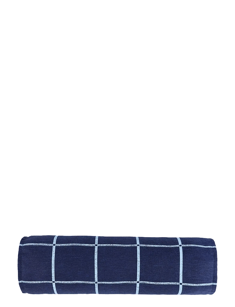 NOBODINOZ - VIBES CYLINDER CUSHION 50X18 - ilupadjad - navy blue windowpane - 1