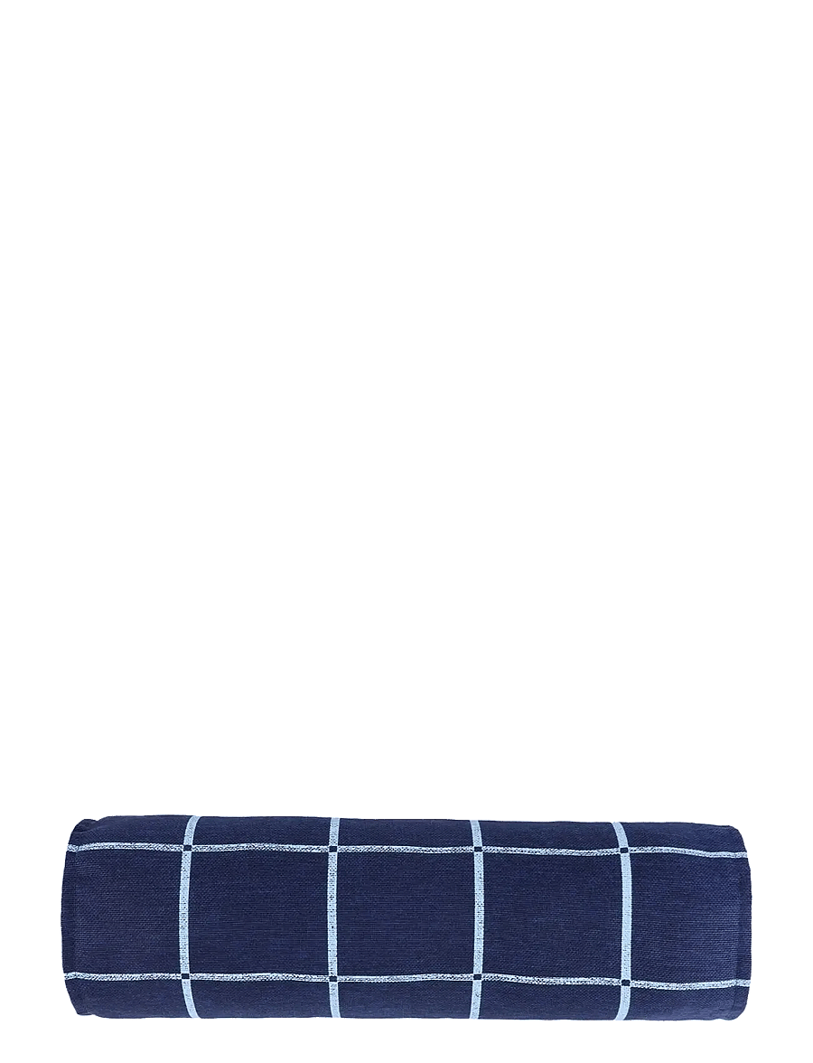 NOBODINOZ - Cylinder cushion Vibes - pyntepuder - navy blue windowpane - 1