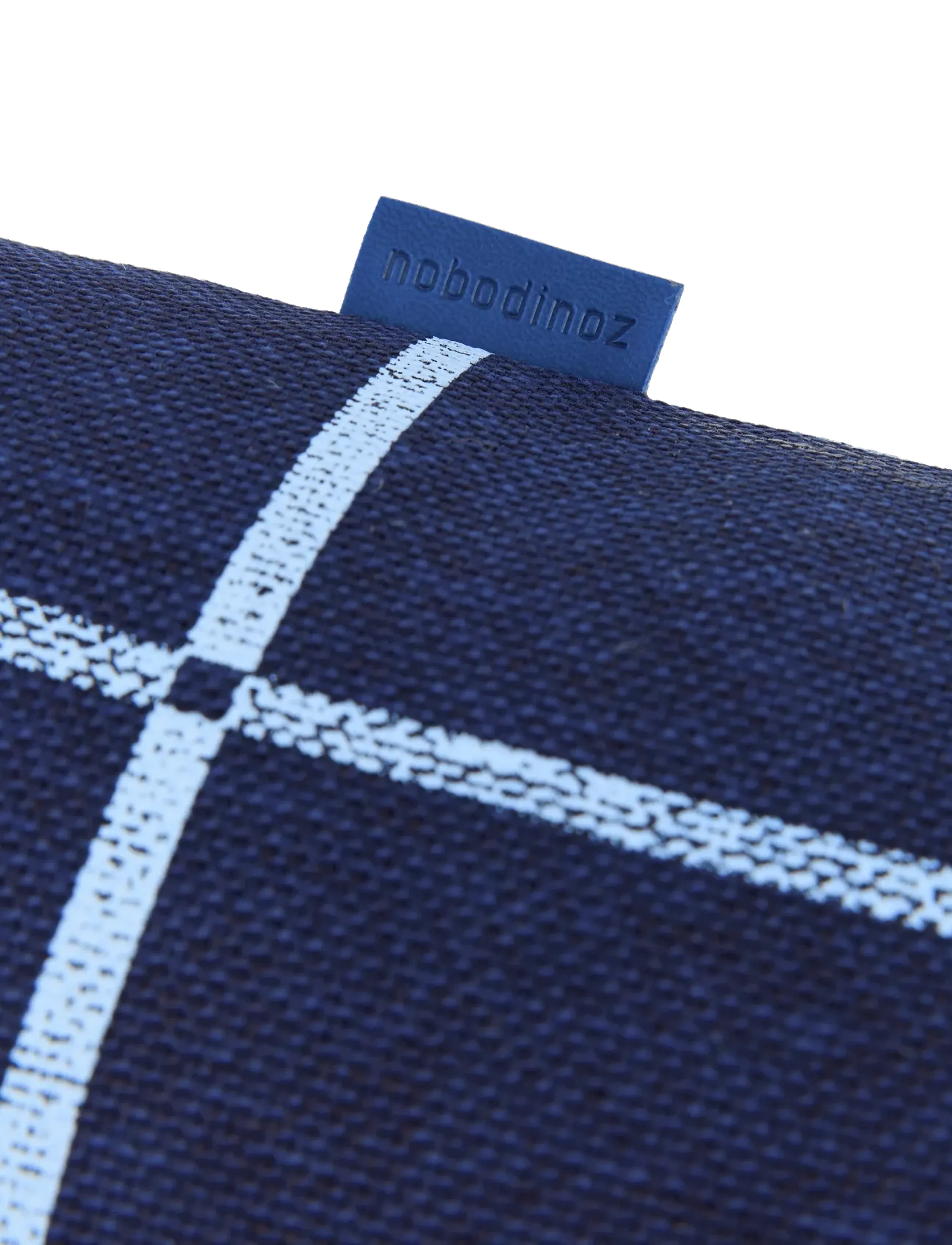 NOBODINOZ - Cylinder cushion Vibes - pyntepuder - navy blue windowpane - 3
