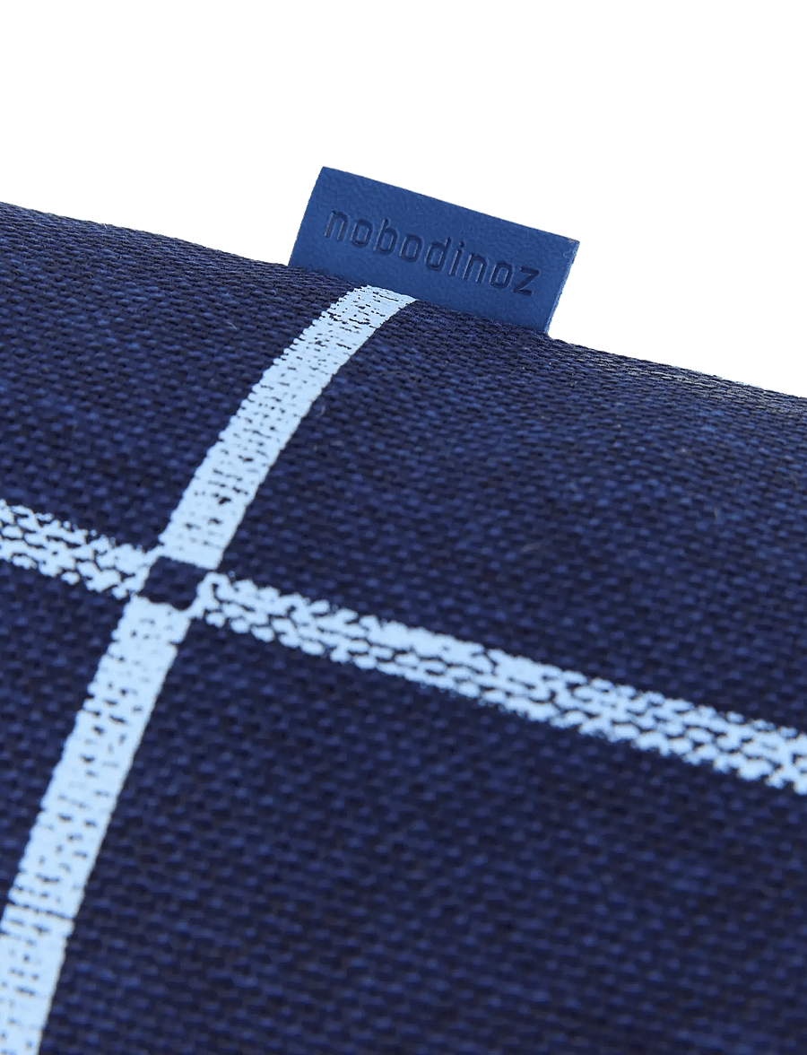 NOBODINOZ - Cylinder cushion Vibes - pyntepuder - navy blue windowpane - 3