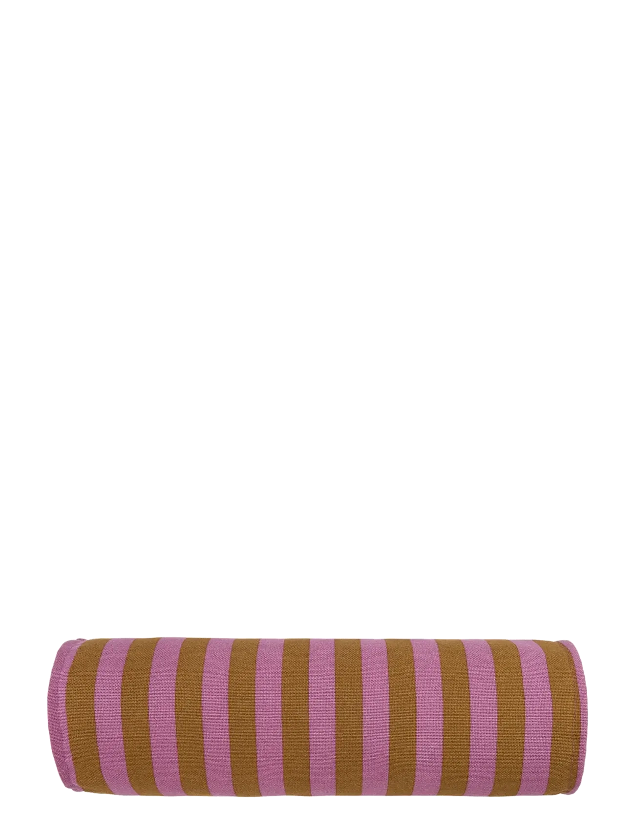 NOBODINOZ - Cylinder cushion Vibes - dekorative kissen - pink curry stripes - 1