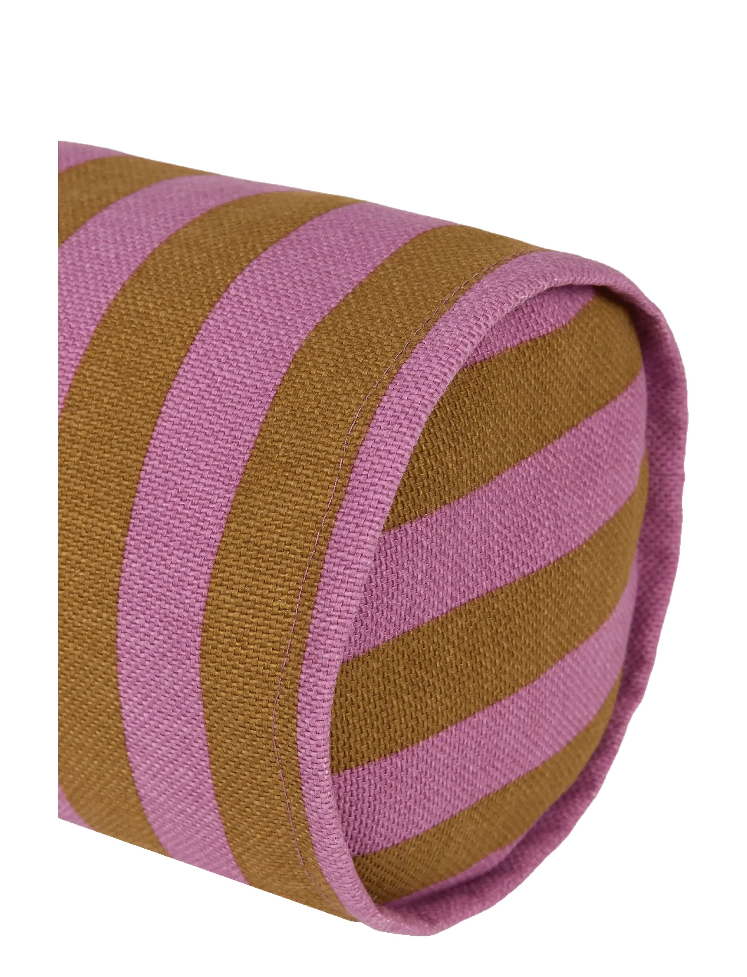 NOBODINOZ - Cylinder cushion Vibes - dekorative kissen - pink curry stripes - 2