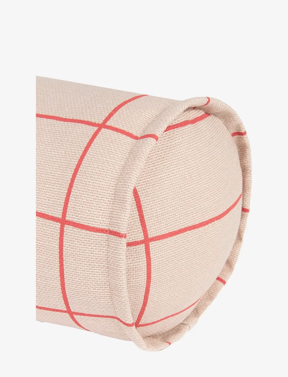 NOBODINOZ - VIBES CYLINDER CUSHION 50X18 - ilupadjad - pink red grid - 2