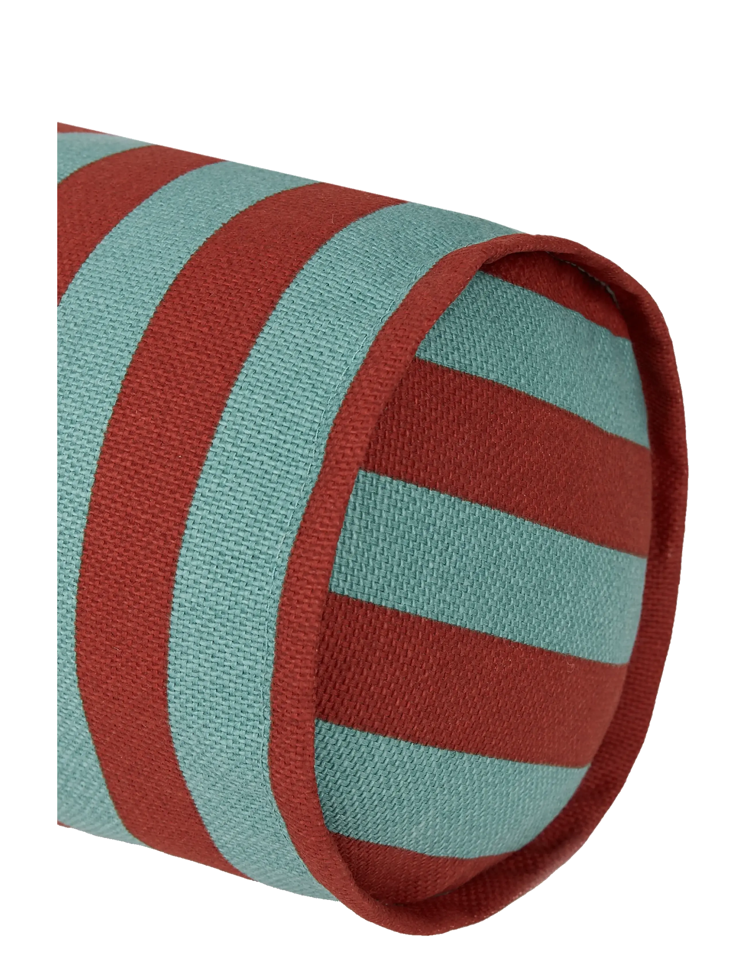NOBODINOZ - Cylinder cushion Vibes - coussins décoratifs - red teal green stripes - 2