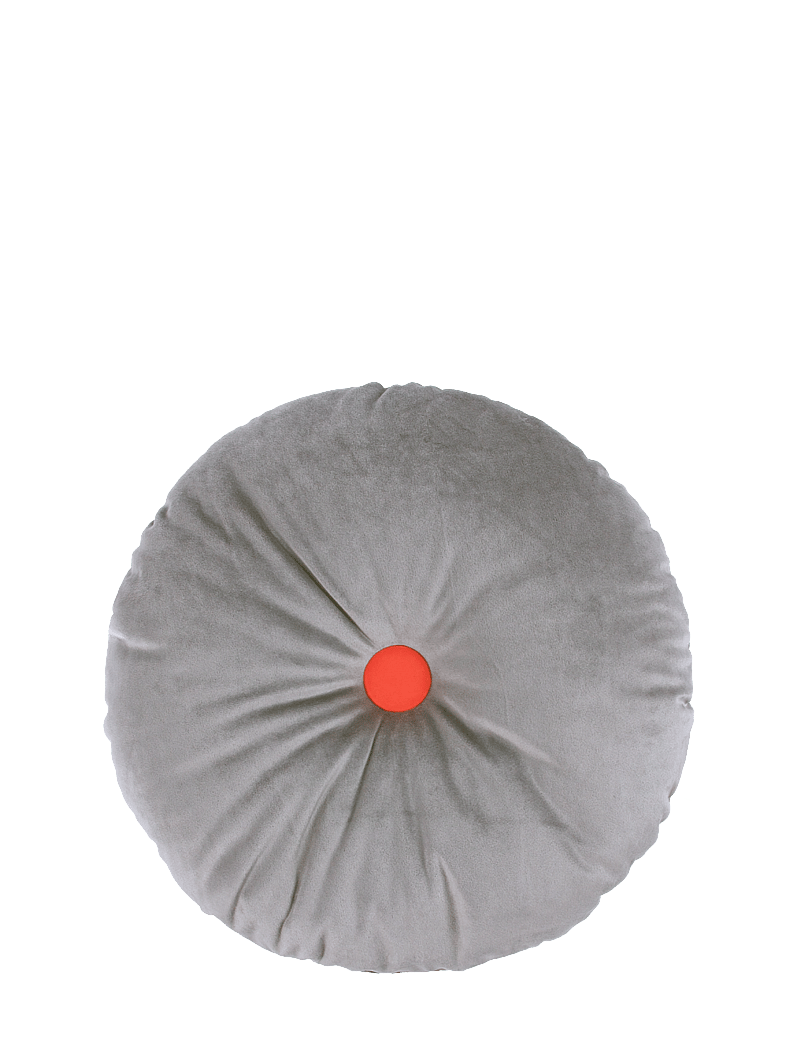 NOBODINOZ - Round Cushion Eco-Velvet - dekorative kissen - slate grey - 0