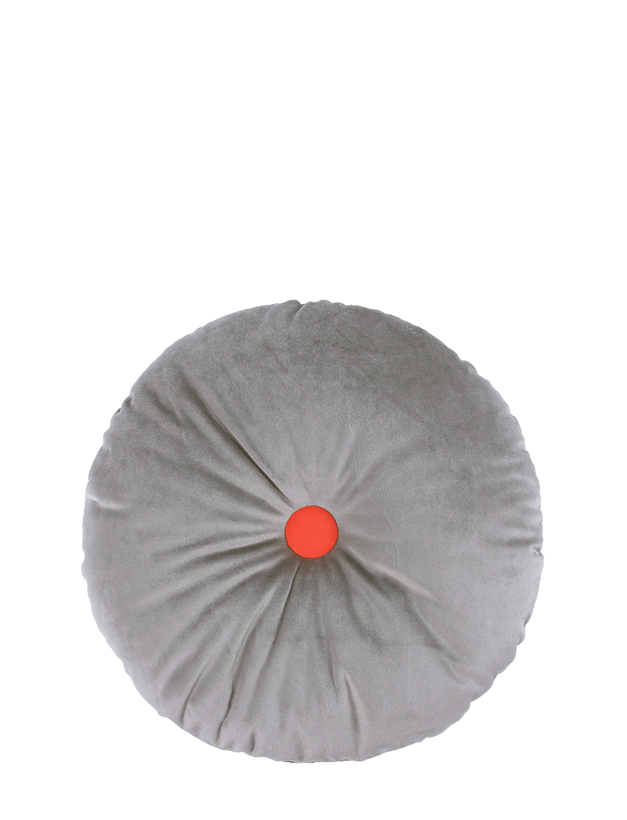 NOBODINOZ - Round Cushion Eco-Velvet - dekorative kissen - slate grey - 0